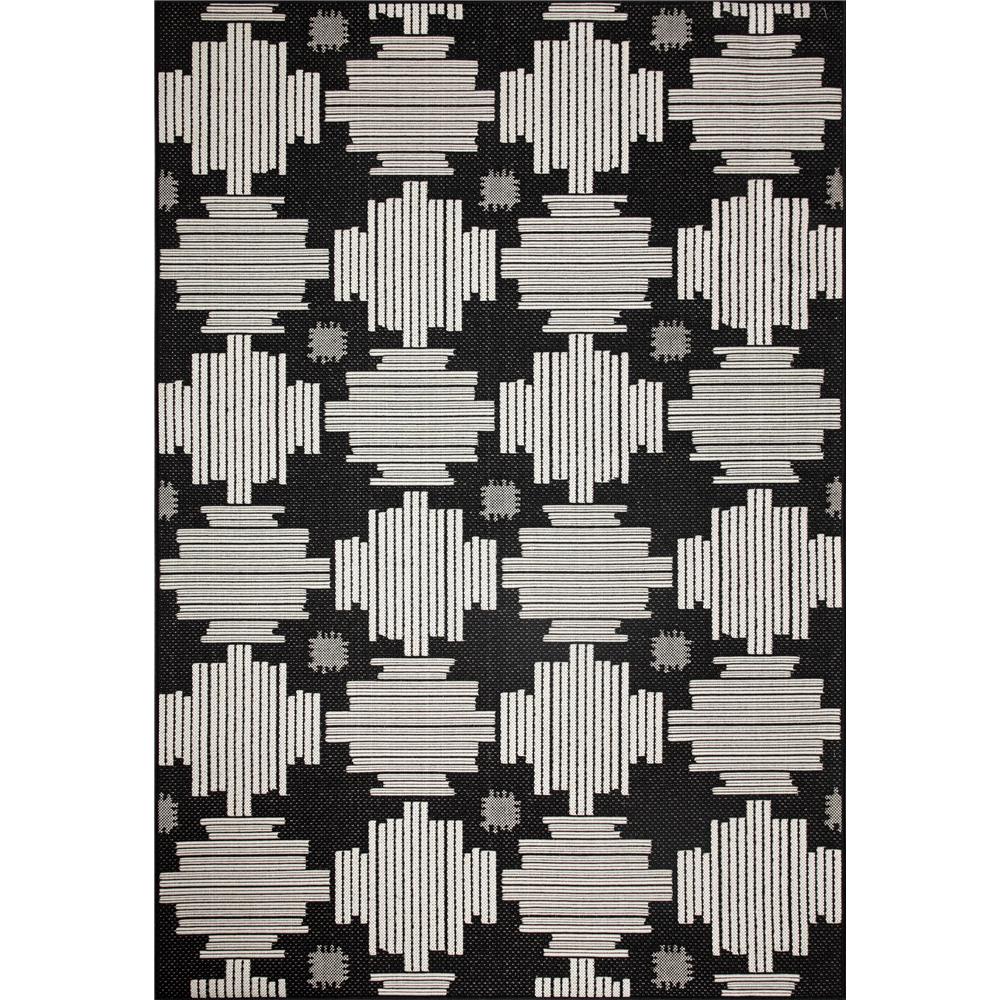 Dynamic Rugs 1644 Villa 2 Ft. 2 In. X 7 Ft. Rectangle Rug in Ivory / Black